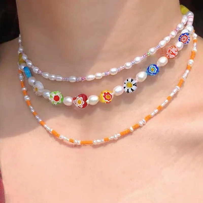 Custom BOHEMIA Freshwater Pearl Copper Beads choker millet beads 16' 18'Necklace For Women Jewelry adjustable size OEM, Colours/oem
Custom BOHEMIA Freshwater Pearl Copper Beads choker millet beads 16' 18'Necklace For Women Jewelry adjustable size OEM, Colours/oem