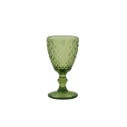 embossed colored glassware juice green vintage wine glass goblet