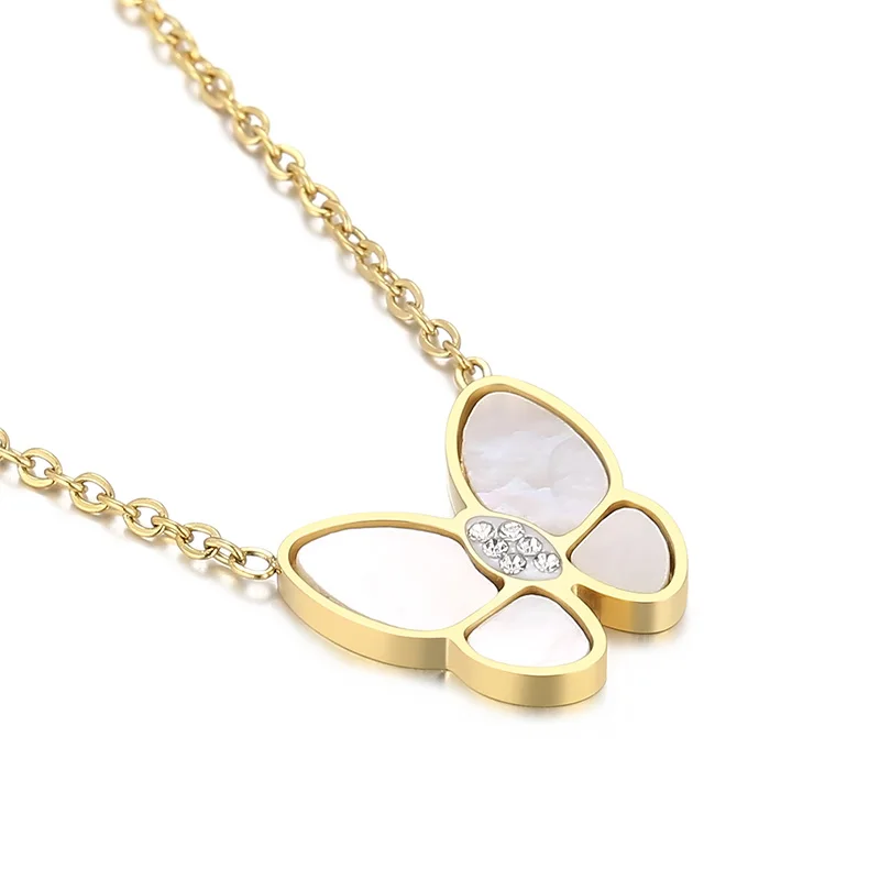 Kalen Fashion Elegant Butterfly Pendant Zircon Necklace Collarbone Chain Women's Stainless Steel Necklaces
Kalen Fashion Elegant Butterfly Pendant Zircon Necklace Collarbone Chain Women's Stainless Steel Necklaces