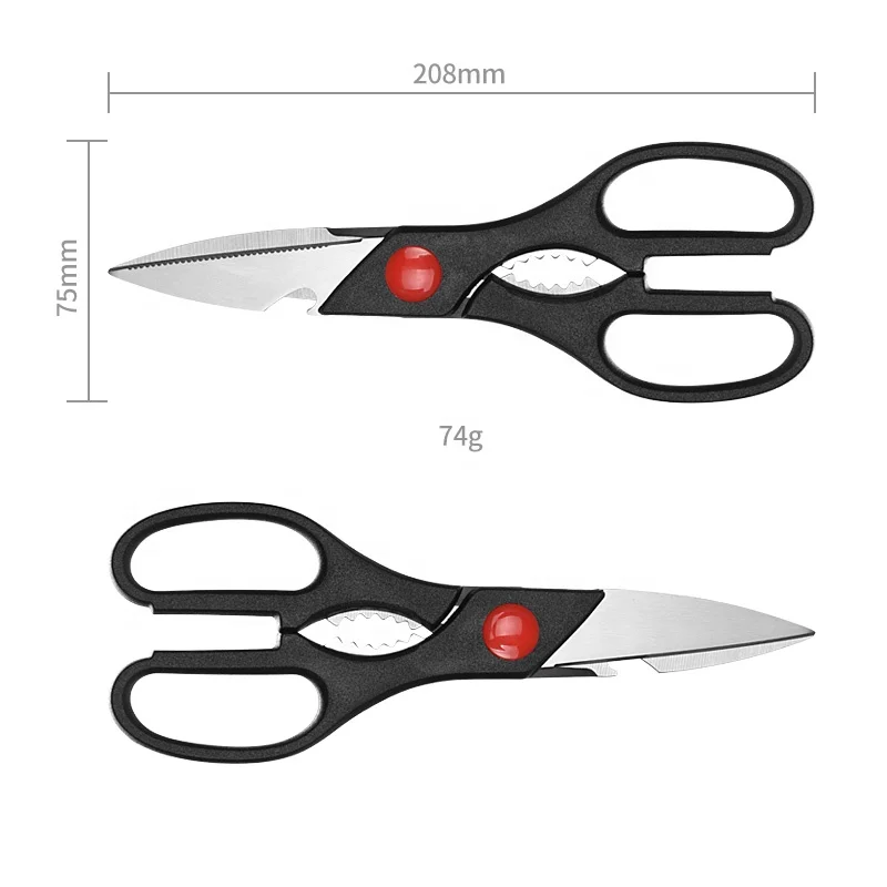 Household herb scissor multi-used stainless steel vegetable cutting scissor shear
