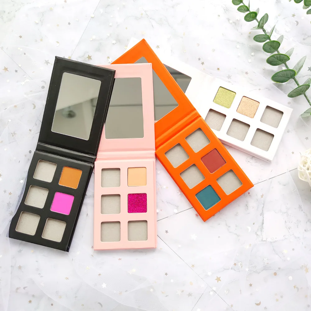 6 Holes Portable Square DIY Eye Shadow Palette Private Label Full Custom Glitter Matte Shimmer Eyeshadow
6 Holes Portable Square DIY Eye Shadow Palette Private Label Full Custom Glitter Matte Shimmer Eyeshadow