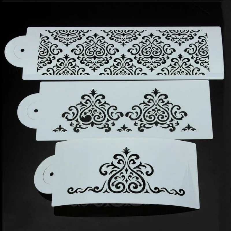 3 PCS/SET Wedding Cake Stencil Set Plastic Baking Fondant Stencil Lace Side Cake Border for Decoration
3 PCS/SET Wedding Cake Stencil Set Plastic Baking Fondant Stencil Lace Side Cake Border for Decoration