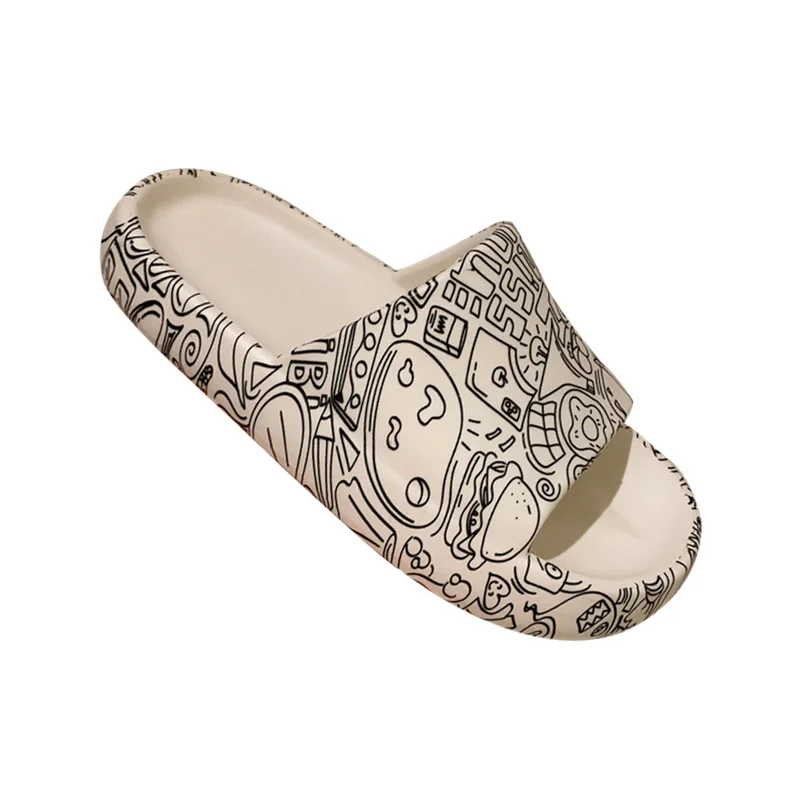 Wear out sandals new home stepping on excrement soft thick sole fashion personalized graffiti slippers OEM customization, Customized color
Wear out sandals new home stepping on excrement soft thick sole fashion personalized graffiti slippers OEM customization, Customized color