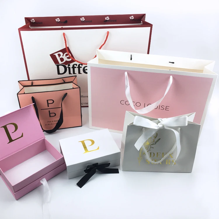 custom logo bag with twisted handle kraft paper bag for kid
