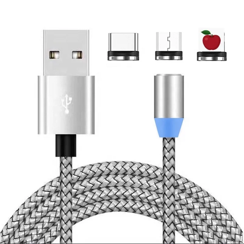 Quick Speed round Nylon Braided Micro USB 3 in 1 Magnetic charging data Cable for Android for type c for iphone, Black ,gold, silver, grey ,red
Quick Speed round Nylon Braided Micro USB 3 in 1 Magnetic charging data Cable for Android for type c for iphone, Black ,gold, silver, grey ,red