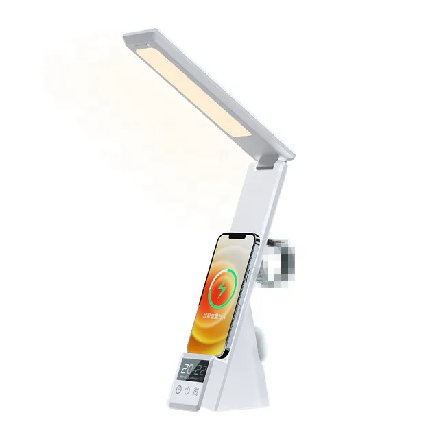 Portable N61 led Soft warm light Folding Indoor Desk Lamp Mobile phone Wireless Charger With Clock For IPhone For Apple watch, Black white
Portable N61 led Soft warm light Folding Indoor Desk Lamp Mobile phone Wireless Charger With Clock For IPhone For Apple watch, Black white