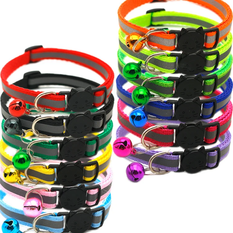 Wholesale Amazon Hot Selling 12 pcs per set Mixed Colors Reflective Cat Collars breakaway with bell, 12 colors for choice
Wholesale Amazon Hot Selling 12 pcs per set Mixed Colors Reflective Cat Collars breakaway with bell, 12 colors for choice