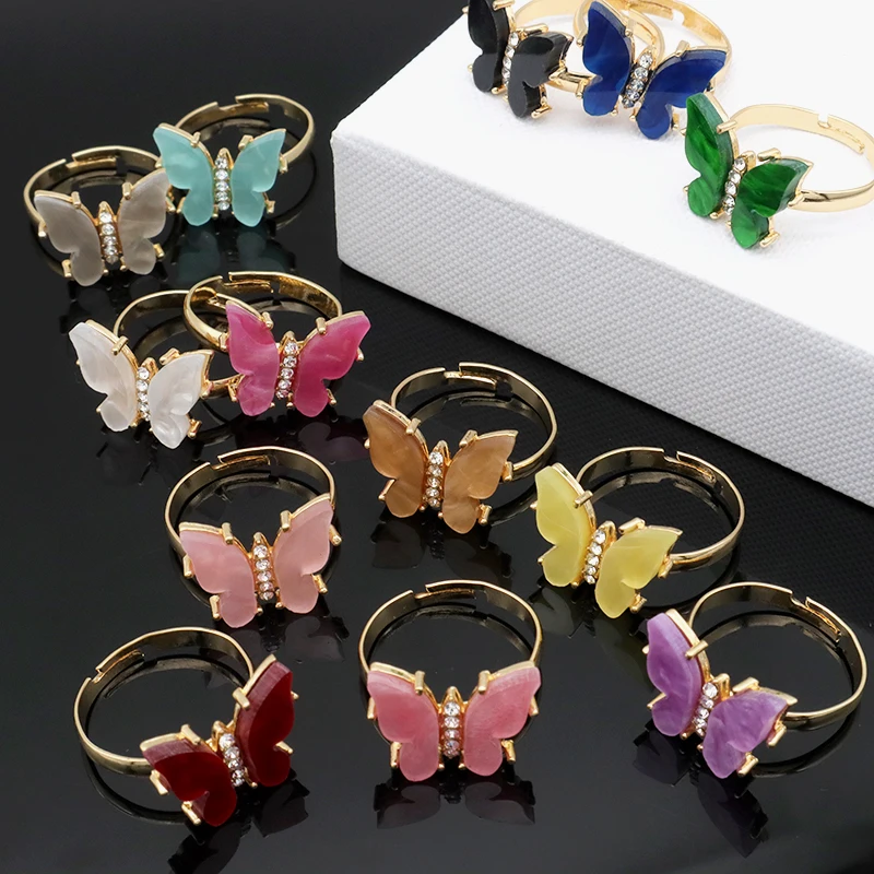 High quality wholesale 2021 fashion woman costum jewelry adjustable corlorful party ring 18K gold plated crystal butterfly ring, Multi
High quality wholesale 2021 fashion woman costum jewelry adjustable corlorful party ring 18K gold plated crystal butterfly ring, Multi