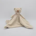 super soft cute stuffed cuddle plush toy animal bear head baby security blanket
