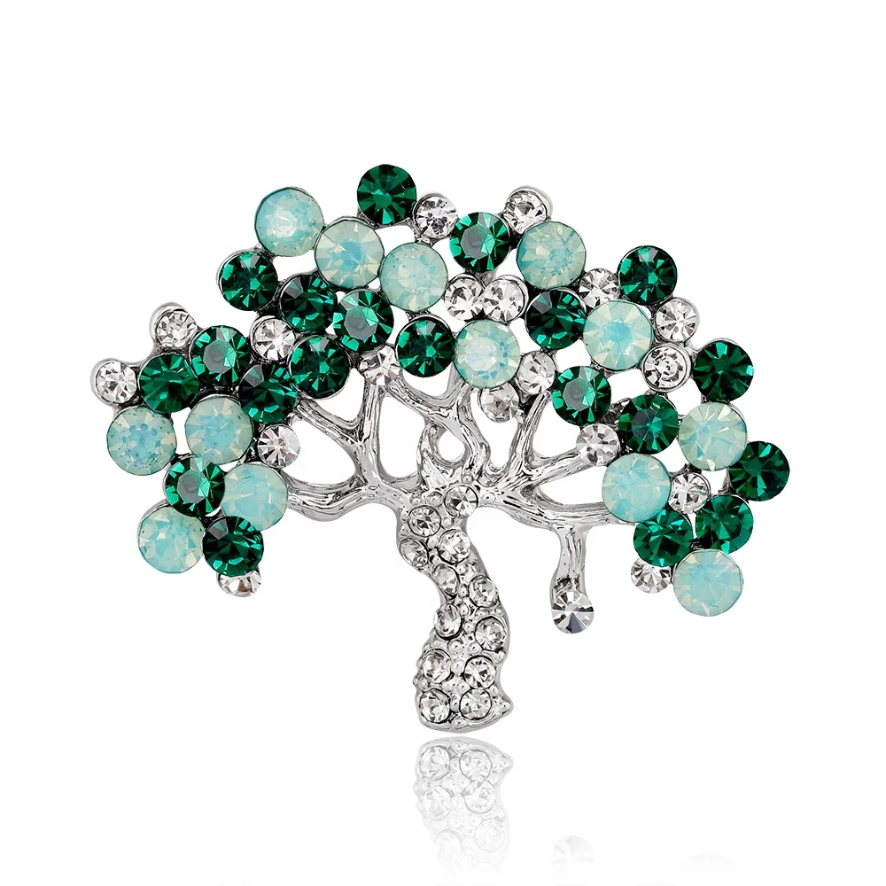 Elegant and Fresh Green Life Tree Rhinestone Brooch Jewelry, Picture shows
Elegant and Fresh Green Life Tree Rhinestone Brooch Jewelry, Picture shows