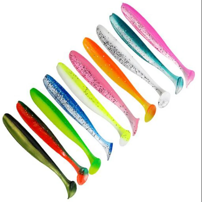 

Factory 7cm 2g 22 colors bulk shad artificial worm T tail fishing lure swim plastics soft baits
