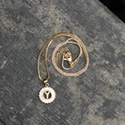 Best Selling Products Initials Alphabet Letter Link Chain Letter Pendant Necklace Jewelry