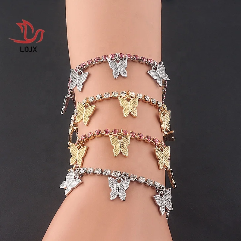 LDJX-J36 Silver Bracelet New design bling bling tennis butterfly kids charm bracelet jewelry, Picture
LDJX-J36 Silver Bracelet New design bling bling tennis butterfly kids charm bracelet jewelry, Picture