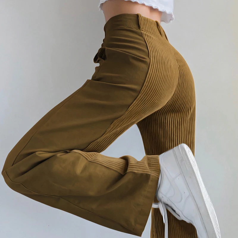 Spring Trendy Street Wear Corduroy Stitching Contrast Casual Pants Loose Breathable Women Straight-leg Pants
Spring Trendy Street Wear Corduroy Stitching Contrast Casual Pants Loose Breathable Women Straight-leg Pants
