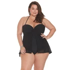 2020 sexy plus size one piece halter sexy mesh design bikini swimming suit for fat women