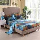 Factory supply anti-dust mite 4pcs bedding sets 3d star bed sheet bed line bedding set fitted sheets bedspread bedsheet set