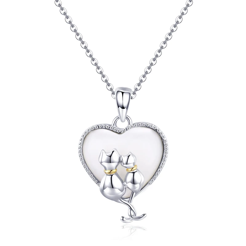 Fashion luxury jewelry heart shaped two cats hugging couple sterling silver 925 pendant necklace
Fashion luxury jewelry heart shaped two cats hugging couple sterling silver 925 pendant necklace