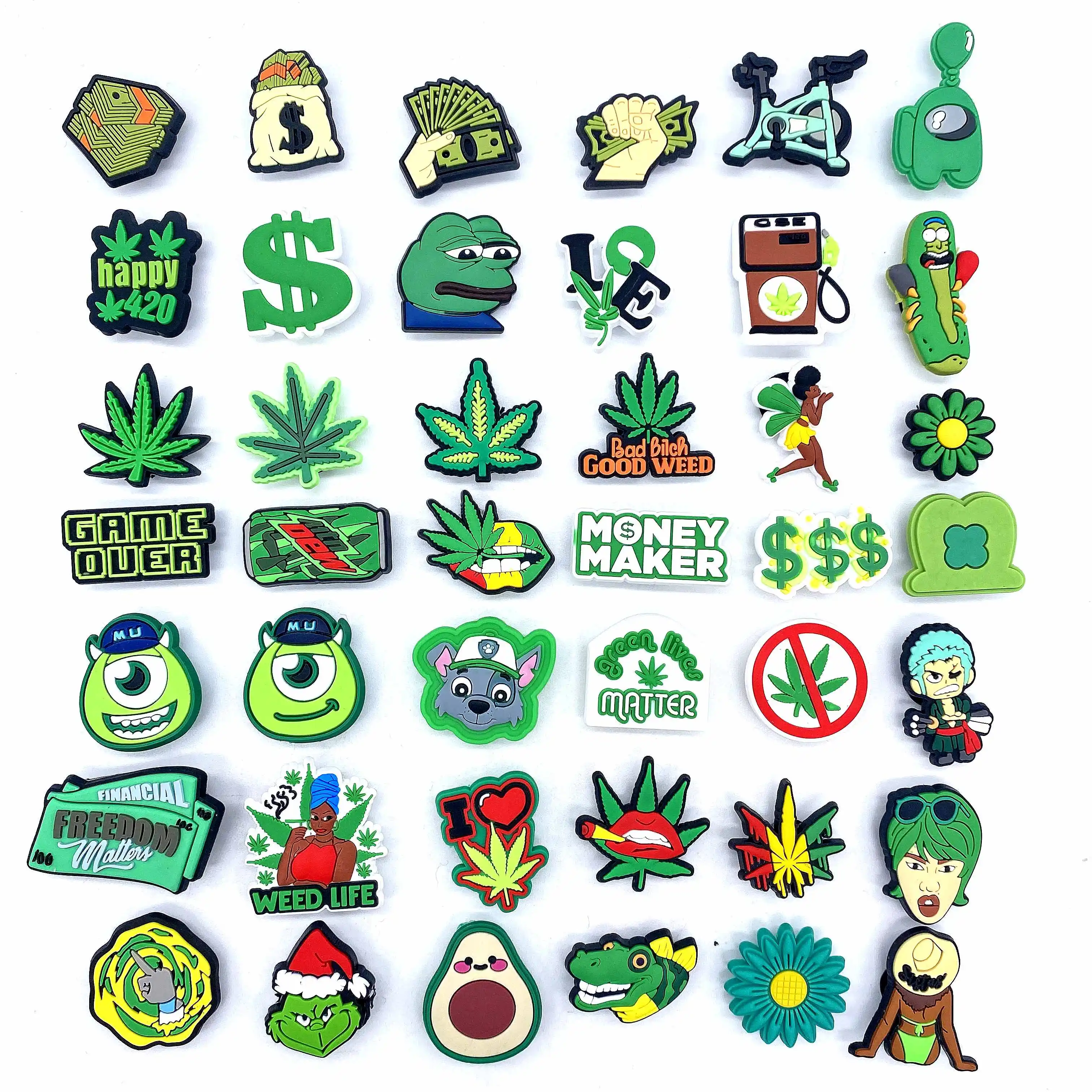2023 new design custom leaf 420 green croc charms party gifts shoes charm shoe decorations clog charms
2023 new design custom leaf 420 green croc charms party gifts shoes charm shoe decorations clog charms