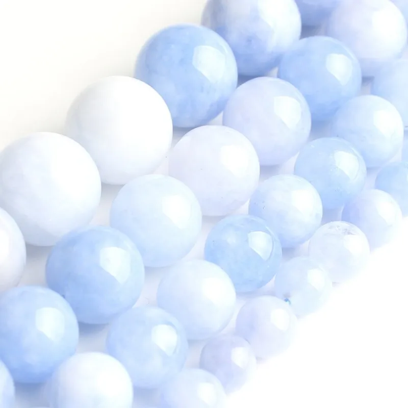 Fashion Natural Blue Angelites Stone Beads Round Loose Beads For Jewelry Making DIY Bracelet Necklace
Fashion Natural Blue Angelites Stone Beads Round Loose Beads For Jewelry Making DIY Bracelet Necklace
