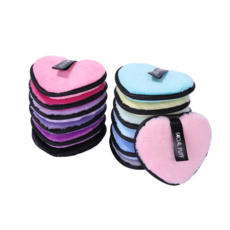 Washable Reusable Cosmetic Face Cleansing Makeup Remover Pads Magic Wipes Sponge Heart Shape Cotton Makeup Remover Pad, Black,white,coffee,customized color
Washable Reusable Cosmetic Face Cleansing Makeup Remover Pads Magic Wipes Sponge Heart Shape Cotton Makeup Remover Pad, Black,white,coffee,customized color