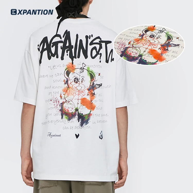 EXP Spring Clothing wholesale high quality cotton round neck drop shoulder mens stylish silk screen tshirt, 3 colors
EXP Spring Clothing wholesale high quality cotton round neck drop shoulder mens stylish silk screen tshirt, 3 colors