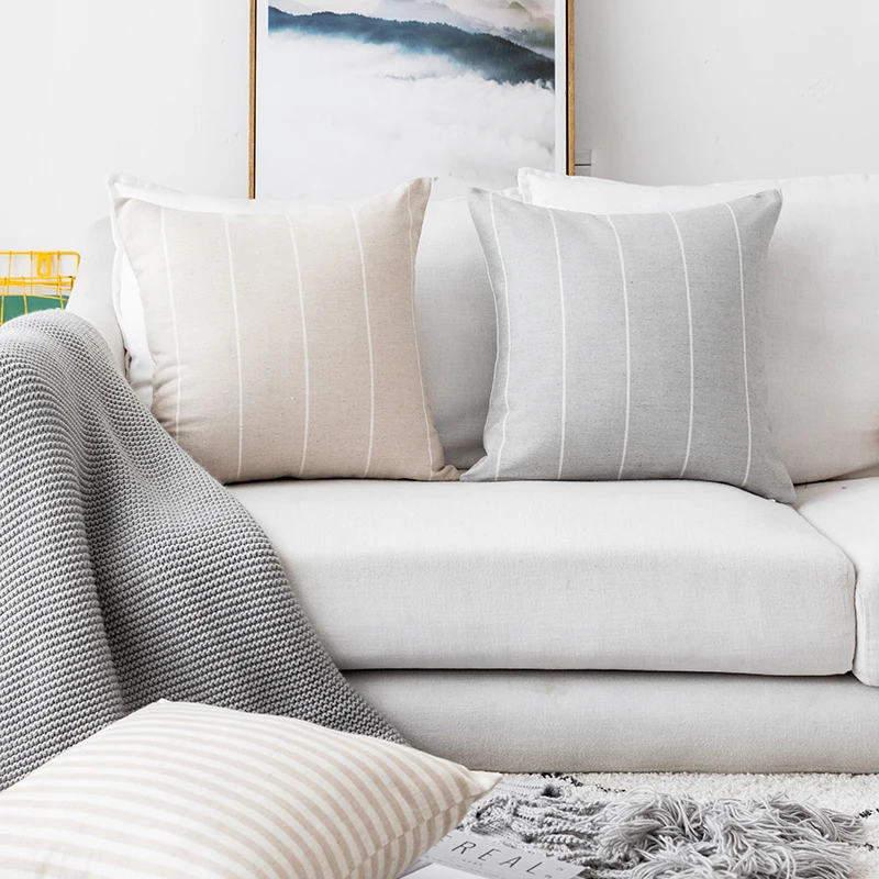 Innermor Striped Cushion Cover Simple Style Pillow Case Home decorative Faux Linen For sofa bed car seat 45x45 ready made
Innermor Striped Cushion Cover Simple Style Pillow Case Home decorative Faux Linen For sofa bed car seat 45x45 ready made