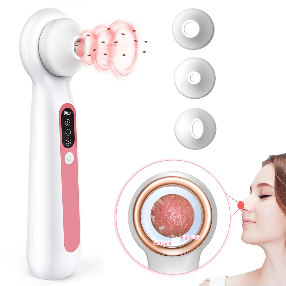 

Facial Nose Deep Cleansing Visual Blackhead Remover Tool Vacuum Pore Cleaner Derma Suction Device