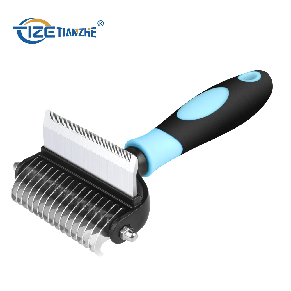 Accept Logo 2 in 1 Stainless Steel Cat Comb Demating Tools Open Knot Clean Hair Removal Pet Grooming Brush Dog Deshedding Comb, Blue, pink
Accept Logo 2 in 1 Stainless Steel Cat Comb Demating Tools Open Knot Clean Hair Removal Pet Grooming Brush Dog Deshedding Comb, Blue, pink