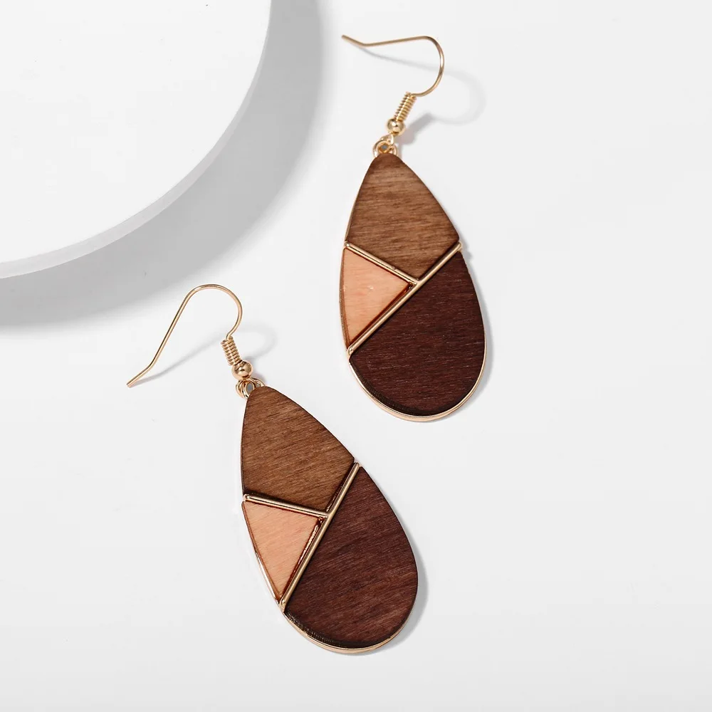 New Arrival Bohemian Jewelry Retro Brown Earrings Women Drop Earrings Geometric Wood Splicing Designer Christmas Dangle Earrings, As pics shows
New Arrival Bohemian Jewelry Retro Brown Earrings Women Drop Earrings Geometric Wood Splicing Designer Christmas Dangle Earrings, As pics shows