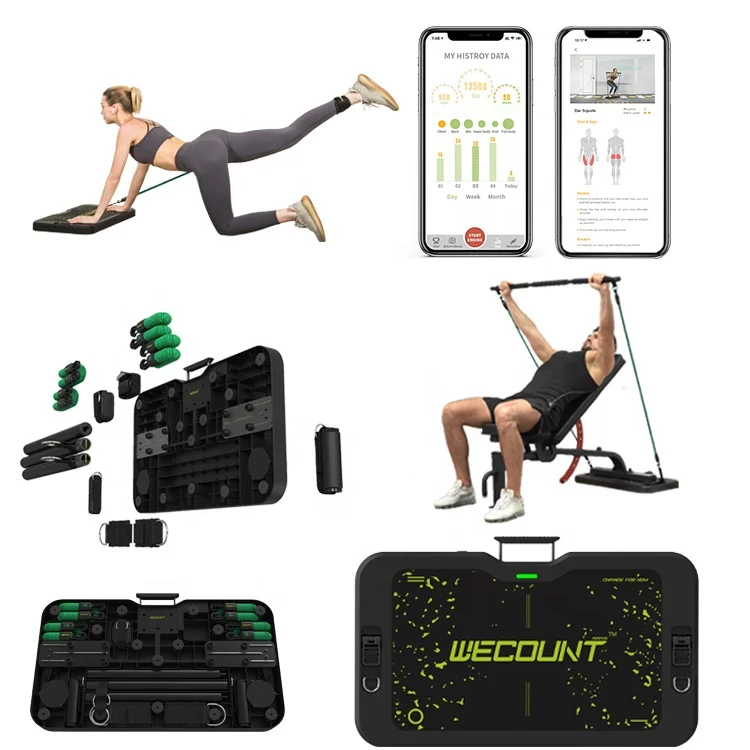 update version bodyboss home gym 2.0 smart home gym fitness equipment full body workout strength training machine, Black+green
update version bodyboss home gym 2.0 smart home gym fitness equipment full body workout strength training machine, Black+green