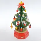 Christmas Gift Christmas Tree Music Box Decoration with Mechanical Carousel