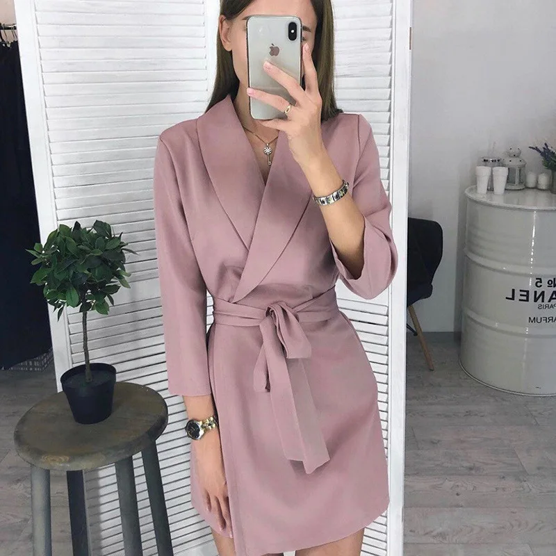 2021 New summer Europe and America dress Women Casual Long Bandage Office Lady Blazer Dresses, Customized color
2021 New summer Europe and America dress Women Casual Long Bandage Office Lady Blazer Dresses, Customized color