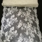 wholesale ivory tulle beaded sequins 3mm and 5mm embroidery for bridal lace fabric