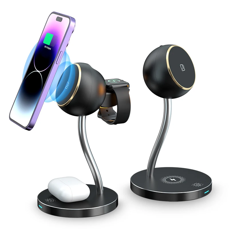 Wireless Charger 4in1 Qi Dual Fast Wireless Phone Charger for smartwatches earphones holders LED light charger
Wireless Charger 4in1 Qi Dual Fast Wireless Phone Charger for smartwatches earphones holders LED light charger