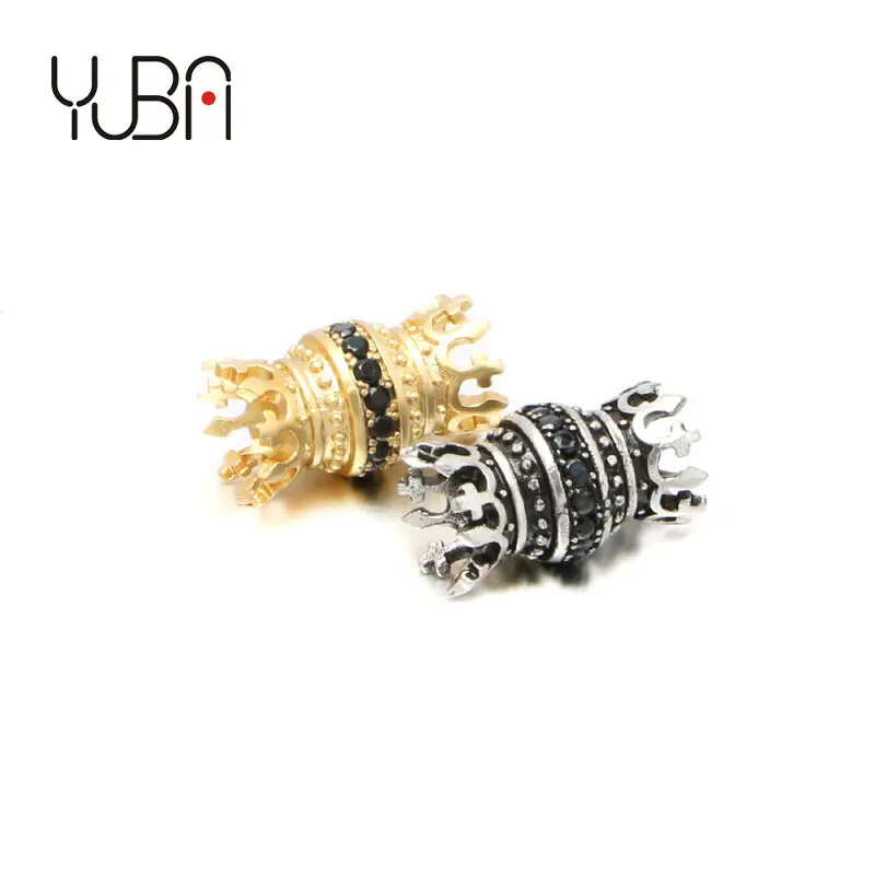 10*16mm Micro-inlaid Black Zircon Crown Copper spacer Beads Diy bangle Charms beads Lady Bracelets for Jewelry Making
10*16mm Micro-inlaid Black Zircon Crown Copper spacer Beads Diy bangle Charms beads Lady Bracelets for Jewelry Making