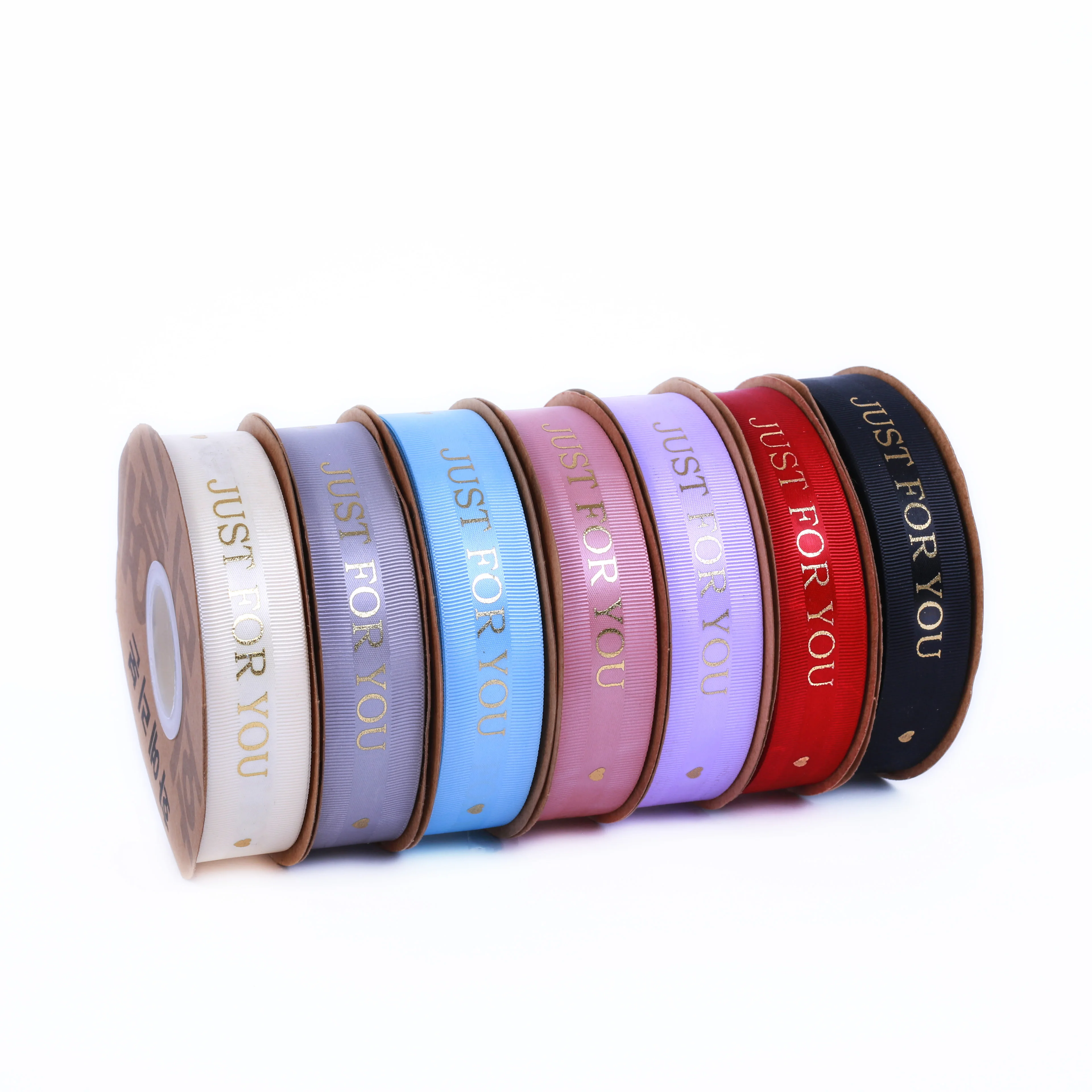 fy factory hot selling 25mm gift box grosgrain edge satin ribbon