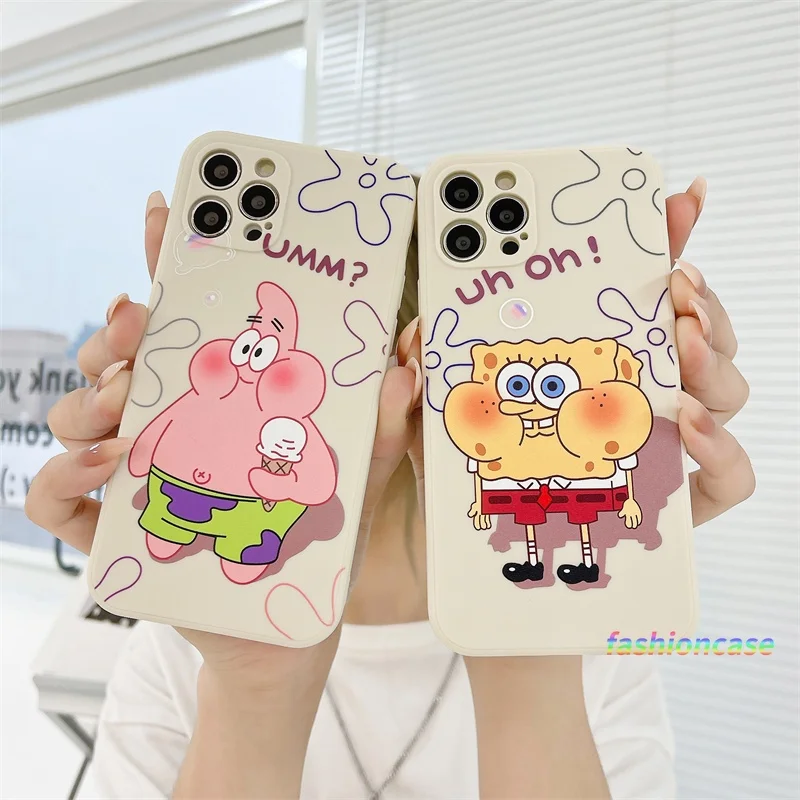Cartoon Sponge BOB Phone Case for iPhone 13 12 11 Pro Xs X XR Max 8 7 SE Luxury Food Silicone Cases Soft Black Cover
Cartoon Sponge BOB Phone Case for iPhone 13 12 11 Pro Xs X XR Max 8 7 SE Luxury Food Silicone Cases Soft Black Cover