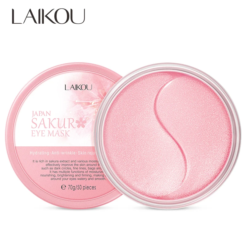 LAIKOU 50pcs sakura repairing & brightening eye gel mask dark circle removal eye gel pads
LAIKOU 50pcs sakura repairing & brightening eye gel mask dark circle removal eye gel pads