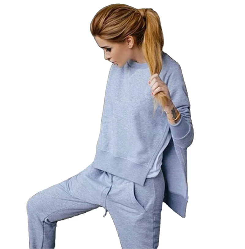 2021 New arrivals fashion simple casual suit side slit round neck pullover long-sleeved trousers womens 2021 2 piece set, Show
2021 New arrivals fashion simple casual suit side slit round neck pullover long-sleeved trousers womens 2021 2 piece set, Show