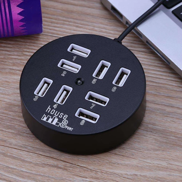 Hot Selling 8 Ports USB 2.0 Portable Round Shape USB Hub HUB Adapter for Laptop Notebook PC
Hot Selling 8 Ports USB 2.0 Portable Round Shape USB Hub HUB Adapter for Laptop Notebook PC