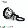 Super bright 12v/24v 7inch 100w hid led search light for hunting