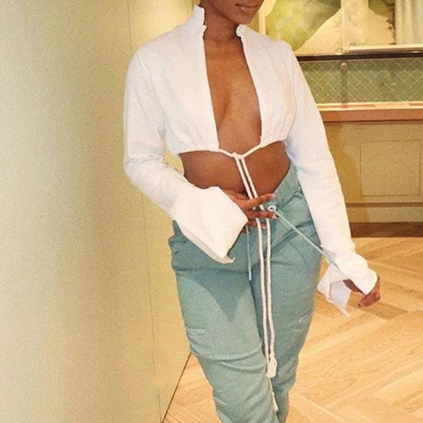 FS1530D hot sale Fall women Sexy Drawstring T shirts solid colors tops
FS1530D hot sale Fall women Sexy Drawstring T shirts solid colors tops