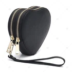 Wallet Coin Leather Heart Shape Wallet Zipper Purse High Quality Heart Shaped Leather Coin Case Wallet
