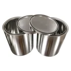 1 gallon empty metal paint tin can pail with lid
