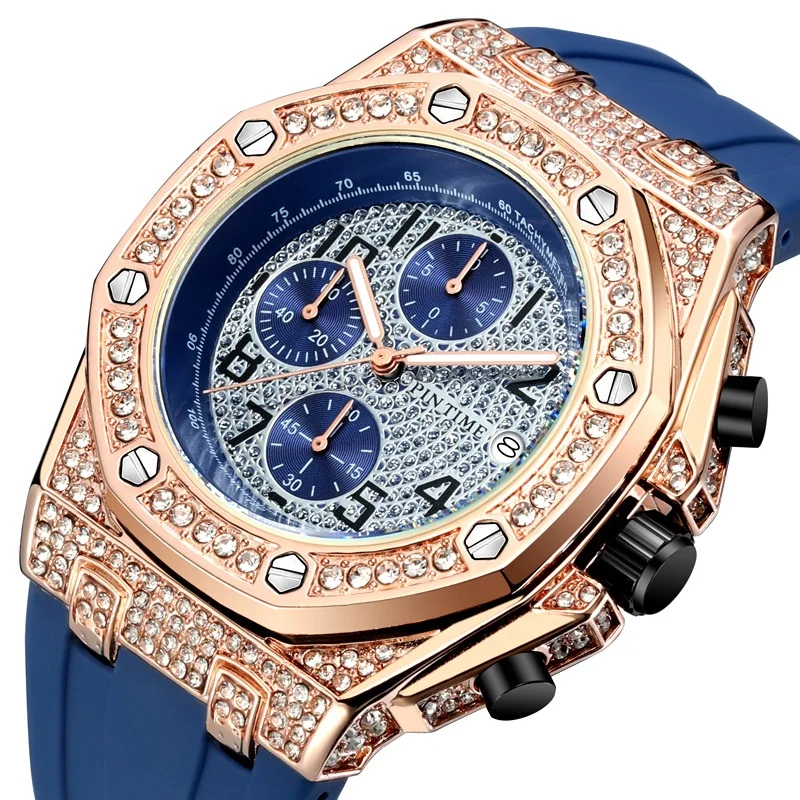 Dropshipping Luxury Branded Chronograph Quartz Diamond Mens Style Watches Bling Hip Hop Iced Out watch
Dropshipping Luxury Branded Chronograph Quartz Diamond Mens Style Watches Bling Hip Hop Iced Out watch
