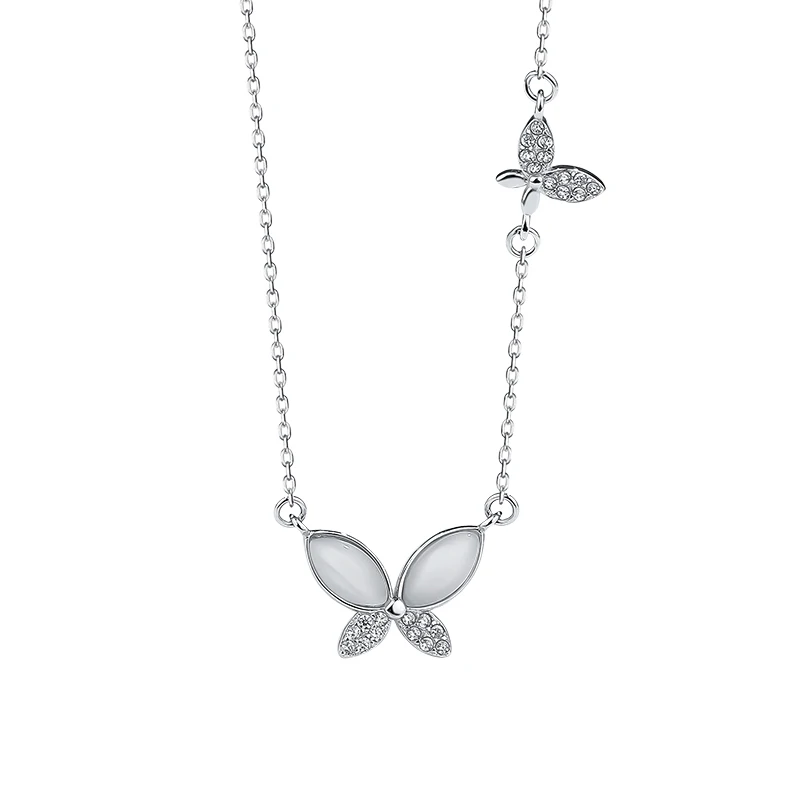 Elegant Lovely Novel 925 Sterling Silver Butterfly Pendant Zircon setting Necklace for Girl
Elegant Lovely Novel 925 Sterling Silver Butterfly Pendant Zircon setting Necklace for Girl