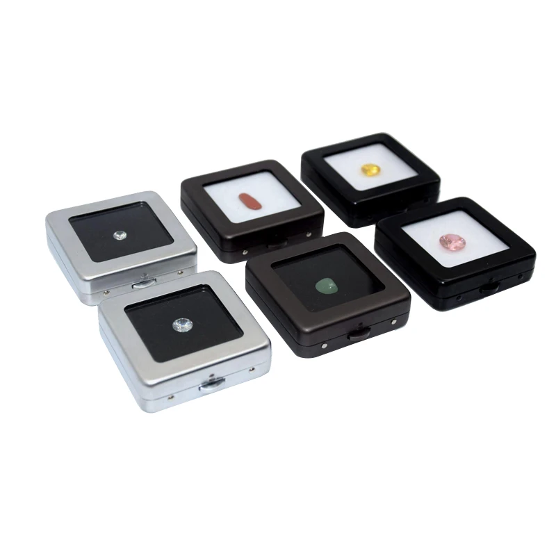 Wholesale plastic diamond jewel box jewelryMetal jewelry gemstone display box diamondBlack and white double color inner cushion
Wholesale plastic diamond jewel box jewelryMetal jewelry gemstone display box diamondBlack and white double color inner cushion