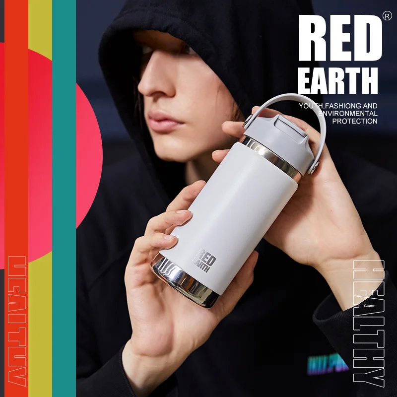 550ml Straw Type Protective Lid Portable Handle Stainless Steel Water Bottle 
550ml Straw Type Protective Lid Portable Handle Stainless Steel Water Bottle