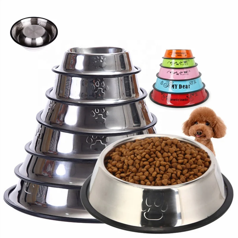 Spot Wholesale Feeder Rubber Bottom Pet Supplies with Footprint Dog Bowl Rubber Bottom Stainless Steel Dog Pet Bowl Pet Feeding
Spot Wholesale Feeder Rubber Bottom Pet Supplies with Footprint Dog Bowl Rubber Bottom Stainless Steel Dog Pet Bowl Pet Feeding