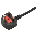 UK standard 3 pins plug and IEC C7 connector AC power cable Cord 1.8 meters for Samsung LG Sony PS4 Computer Printer